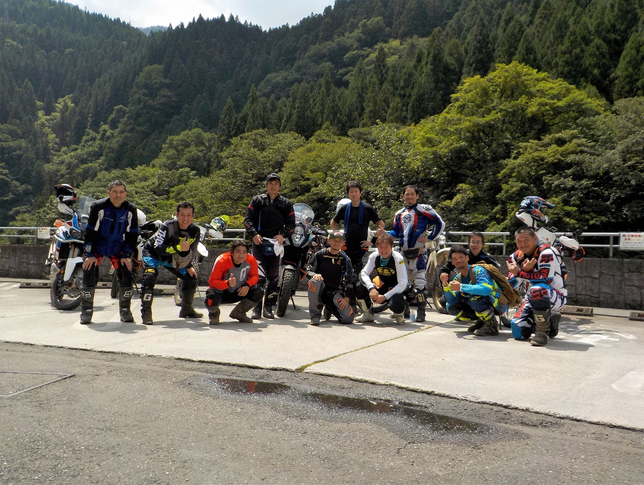 Riders LAND YOYO 林道ツーリング集合写真
