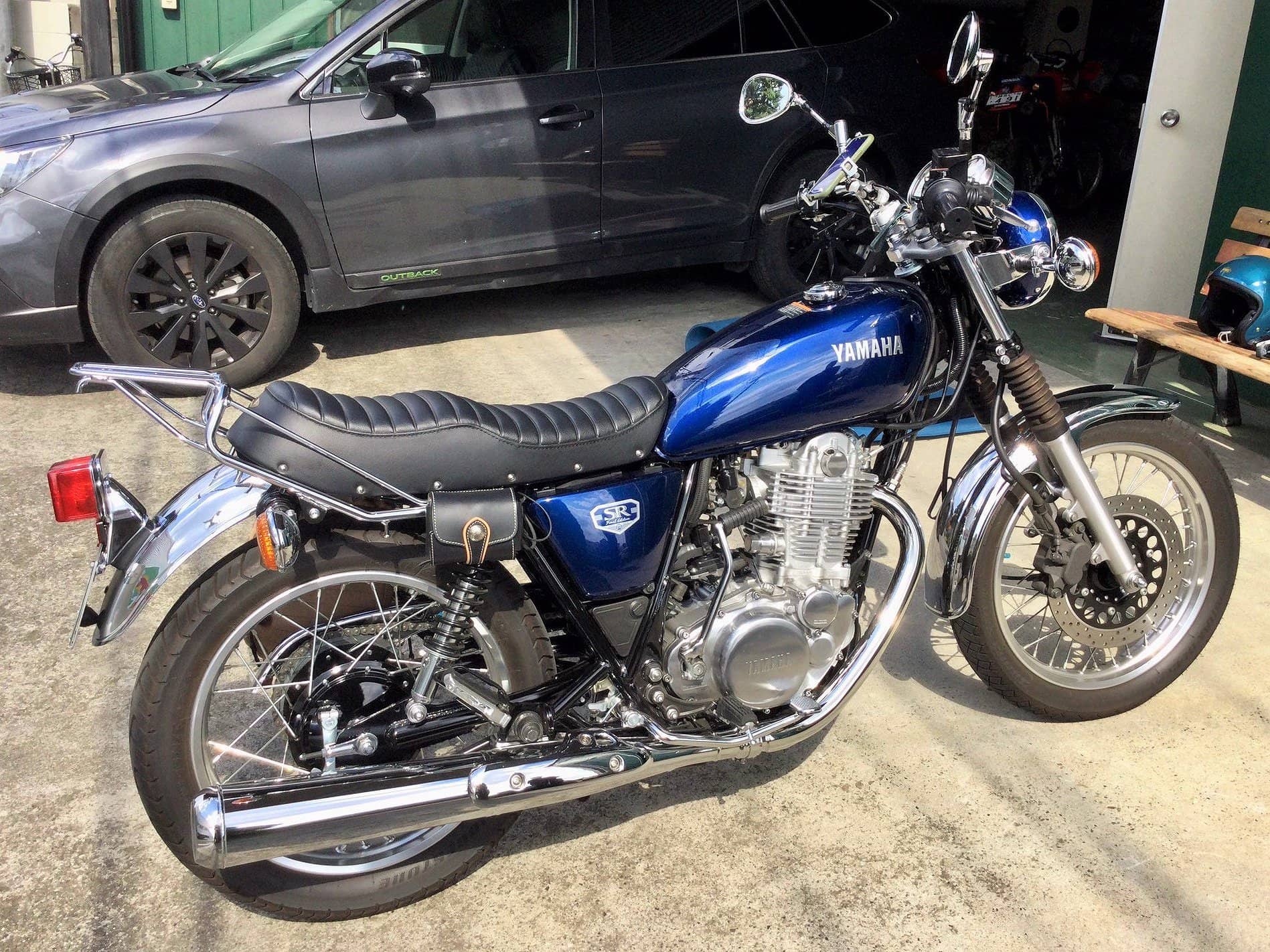 YAMAHA SR400 純正シート Final Edition青